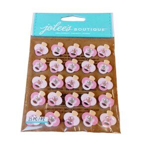 Jolee's Boutique Pink Glitter Pacifier Stickers 25 pieces (New) Embellishments